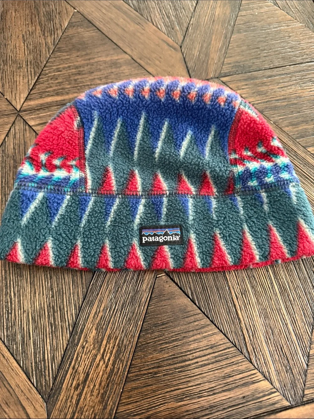 Vintage 1990s Patagonia Synchilla Fleece Aztec Beanie Kids Medium Made in USA